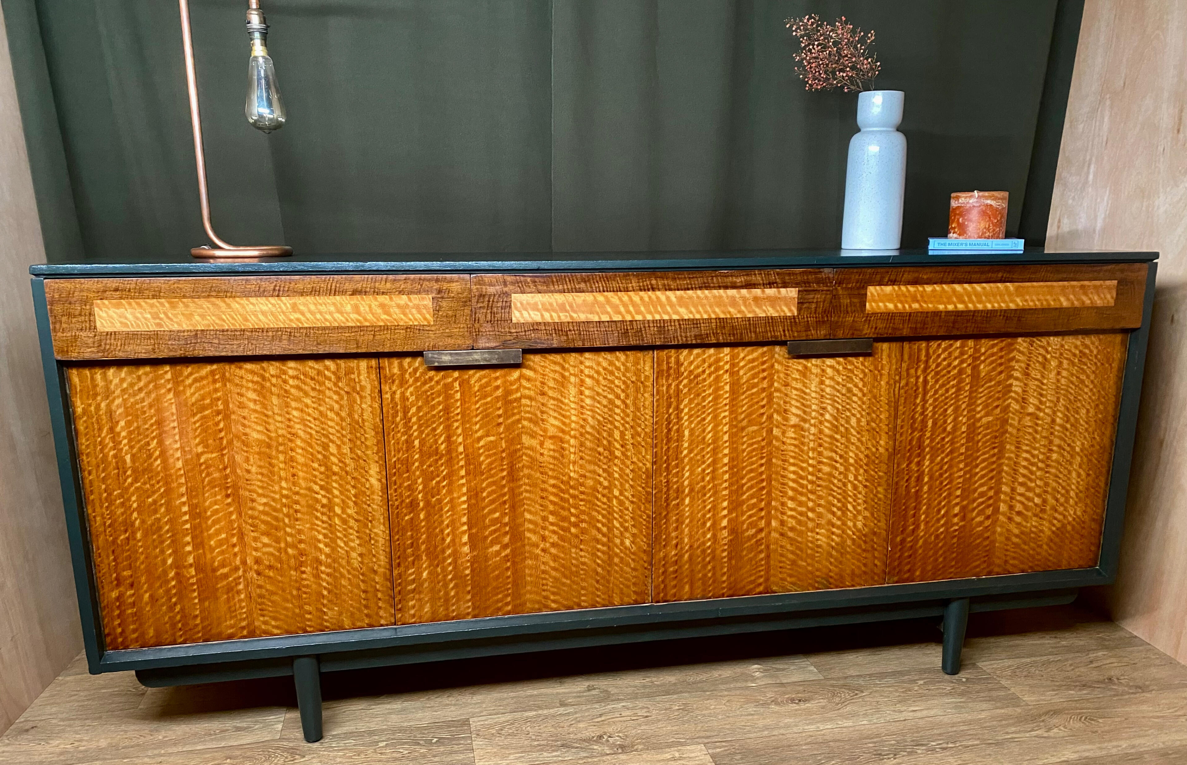 Mid-Century Lebus Walnut Burr Sideboard Mid-Century Lebus Walnut Burr Sideboard