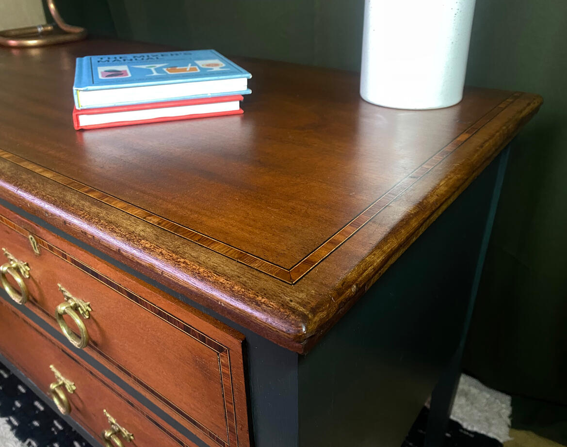 Restoring boring studio Vintage Georgian Style Mahogany Desk