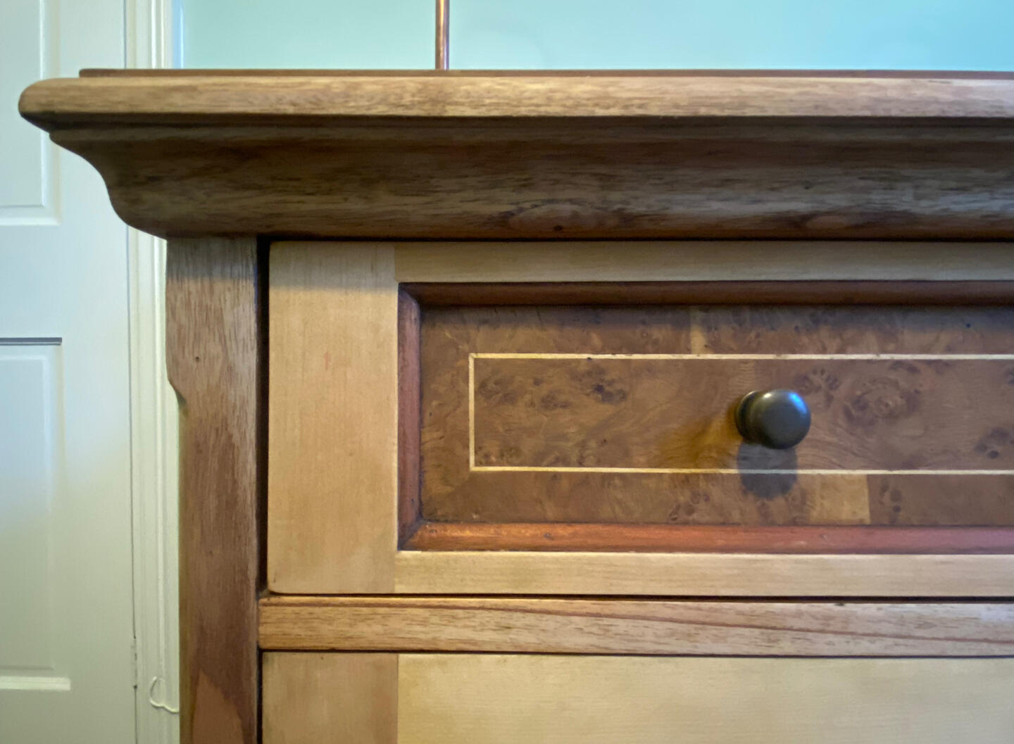 Restoring boring studio Walnut Burr Wood Multiyork Sideboard