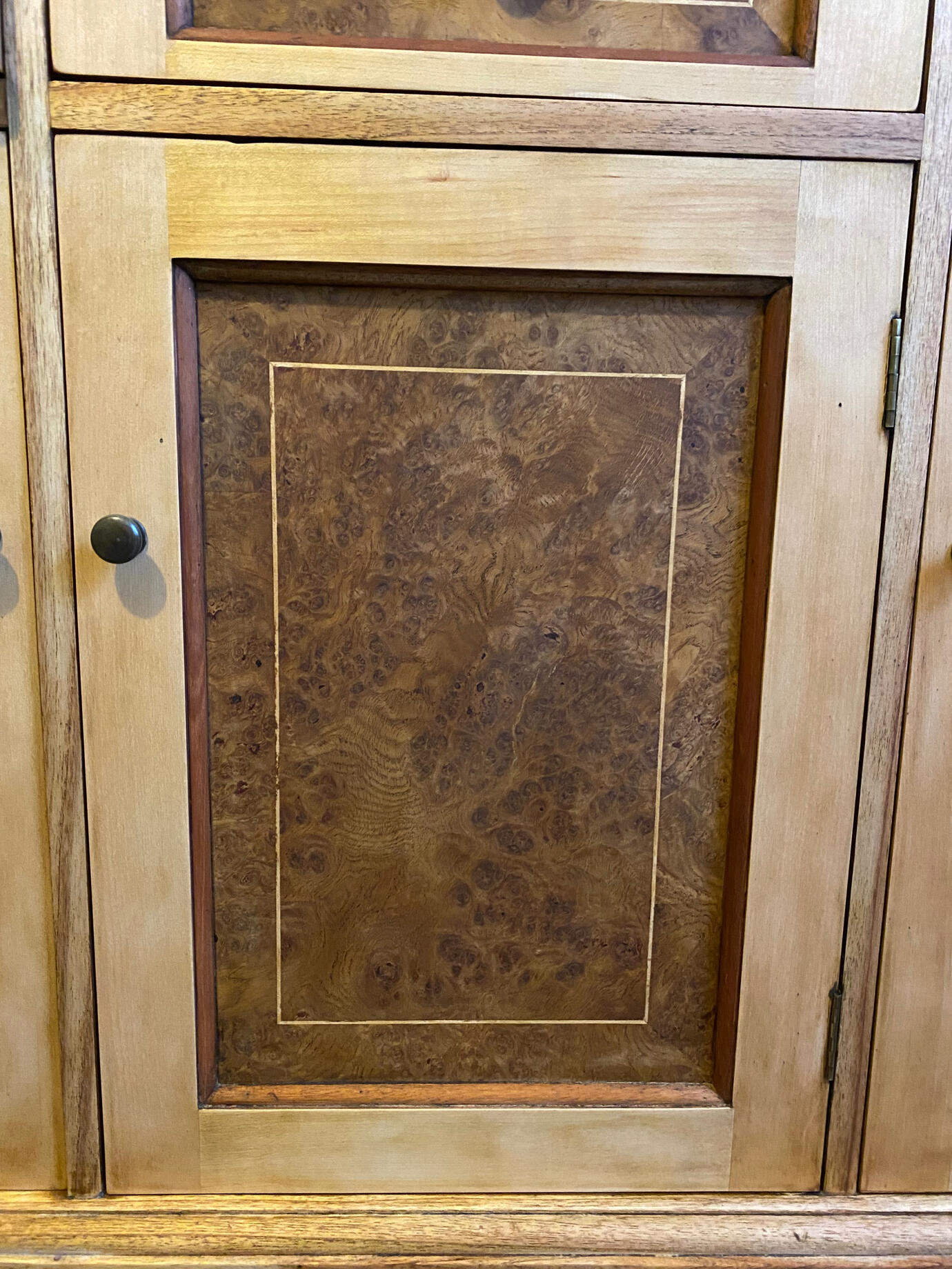 Restoring boring studio Walnut Burr Wood Multiyork Sideboard